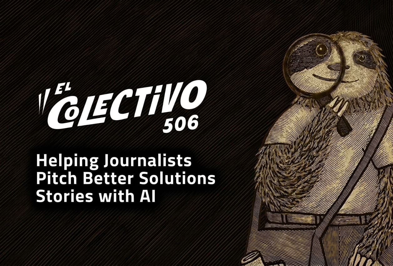 El Colectivo 506 case study cover in Victorian engraving illustration style with warm tones